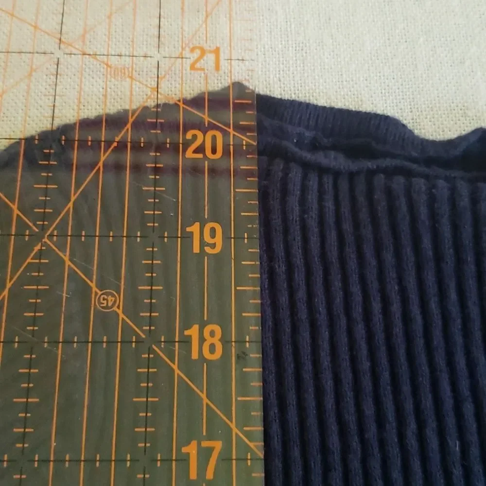 Ralph Lauren Sweater Girls M Striped Navy and Green Rib Knit Boat Neck Preppy